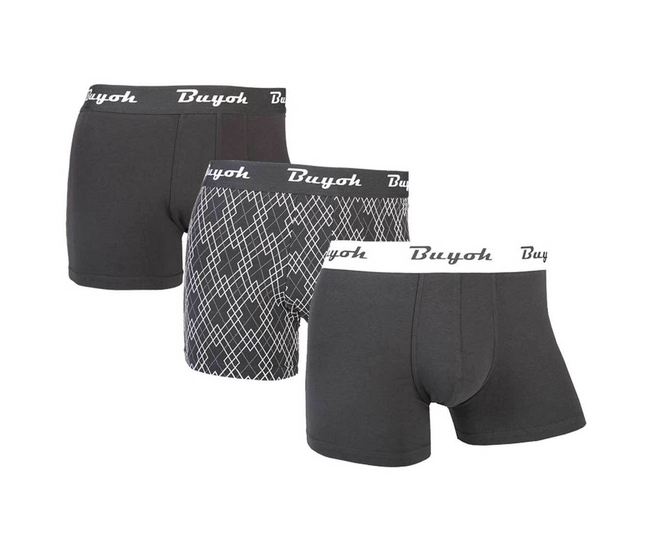 Organic Signatures Men's Boxers 3-Pack - 100% Organic Cotton, Tagless, Ultra-Soft & Chemical-Free